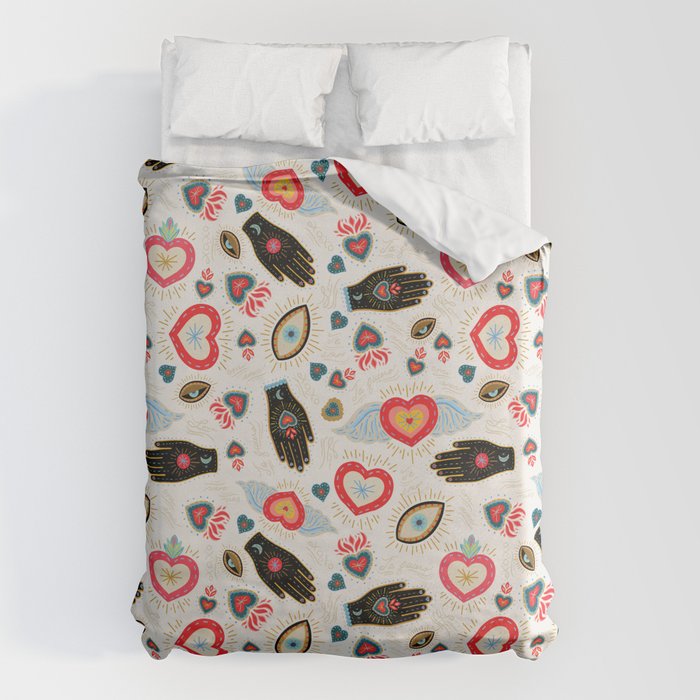 Milagro Love Hearts - White Duvet Cover Gallery Image 6