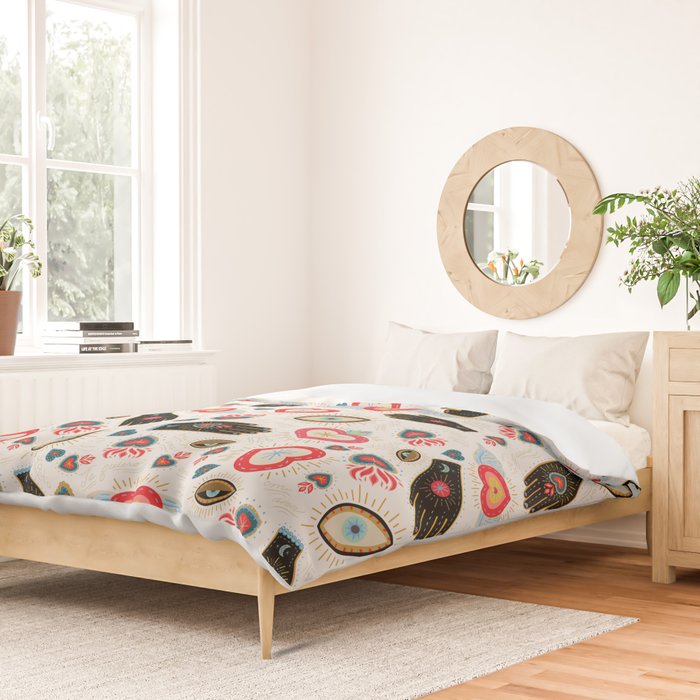Milagro Love Hearts - White Duvet Cover Gallery Image 2
