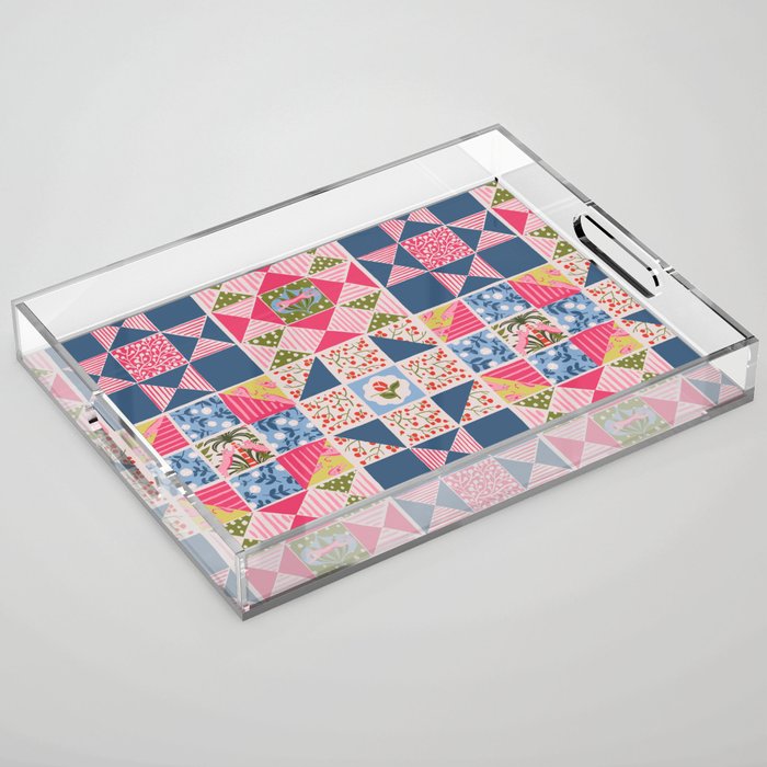 Modern Preppy Leopard Cat Jungle Oasis Acrylic Tray Gallery Image 1