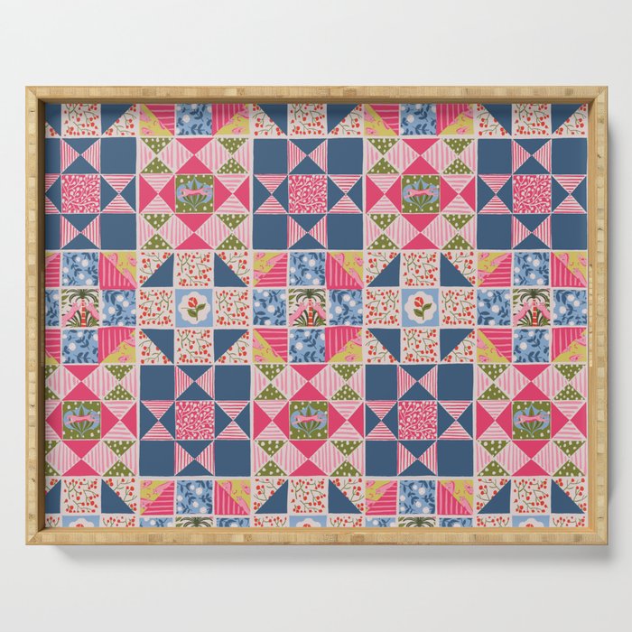 Modern Preppy Leopard Cat Jungle Oasis Serving Tray Gallery Image 1