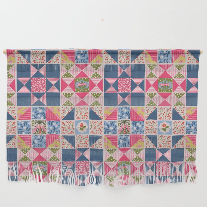 Modern Preppy Leopard Cat Jungle Oasis Wall Hanging Gallery Image 1