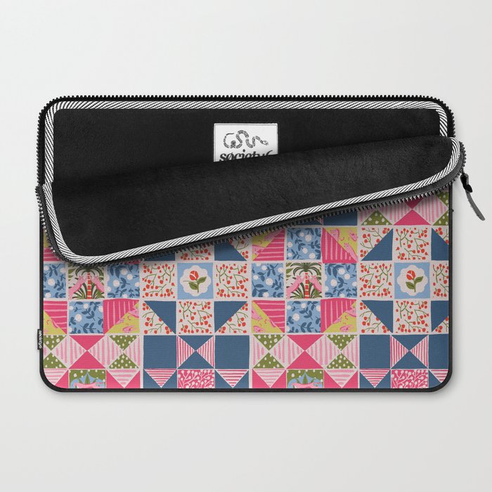 Modern Preppy Leopard Cat Jungle Oasis Laptop Sleeve Gallery Image 2