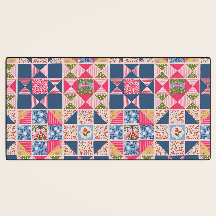 Modern Preppy Leopard Cat Jungle Oasis Desk Mat Gallery Image 3