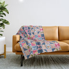 Modern Preppy Leopard Cat Jungle Oasis Throw Blanket Gallery Image 1
