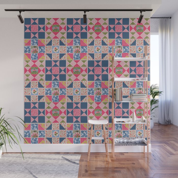 Modern Preppy Leopard Cat Jungle Oasis Wall Mural Gallery Image 1