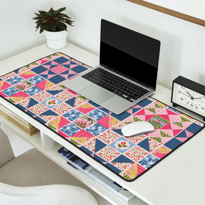 Modern Preppy Leopard Cat Jungle Oasis Desk Mat Gallery Image 2