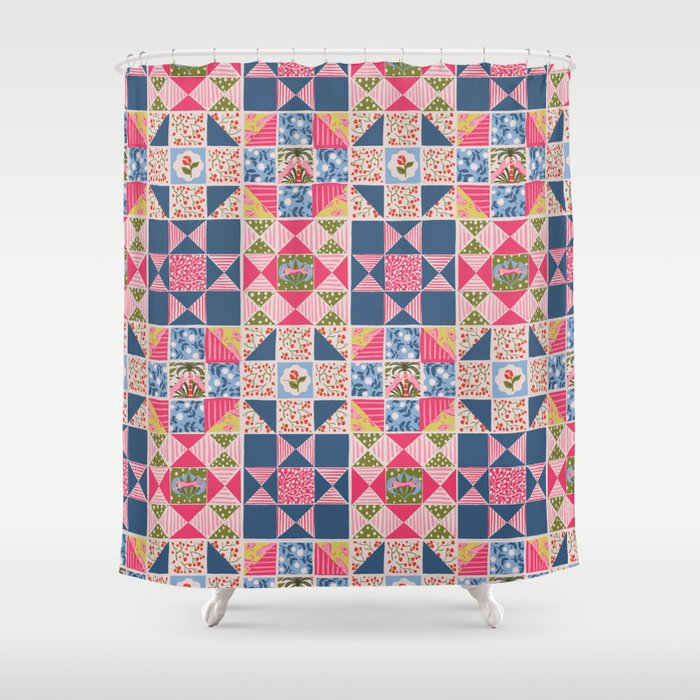 Modern Preppy Leopard Cat Jungle Oasis Shower Curtain Gallery Image 1