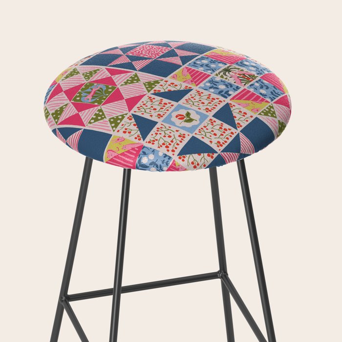 Modern Preppy Leopard Cat Jungle Oasis Stool Gallery Image 2