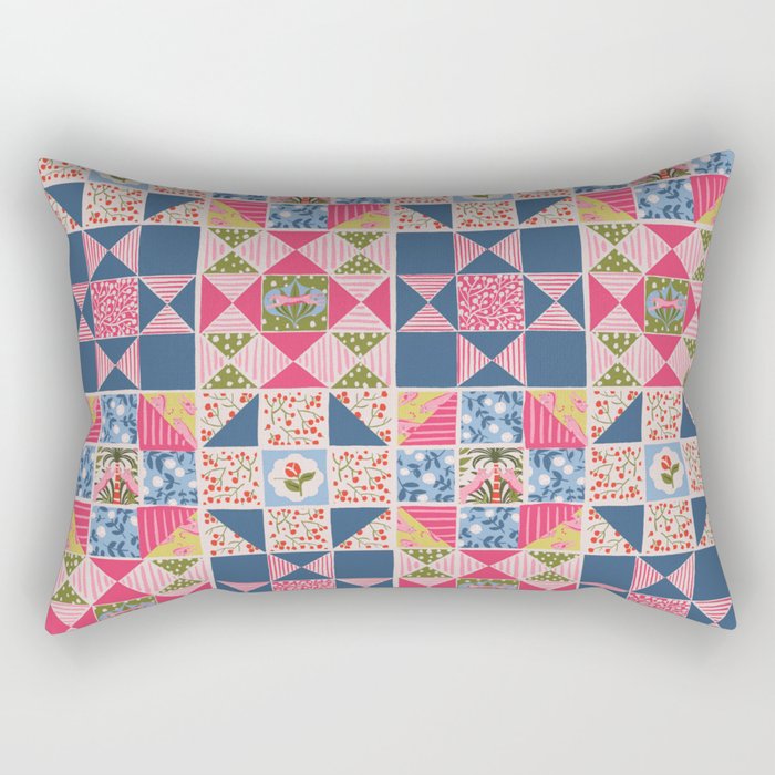 Modern Preppy Leopard Cat Jungle Oasis Rectangular Pillow Gallery Image 2