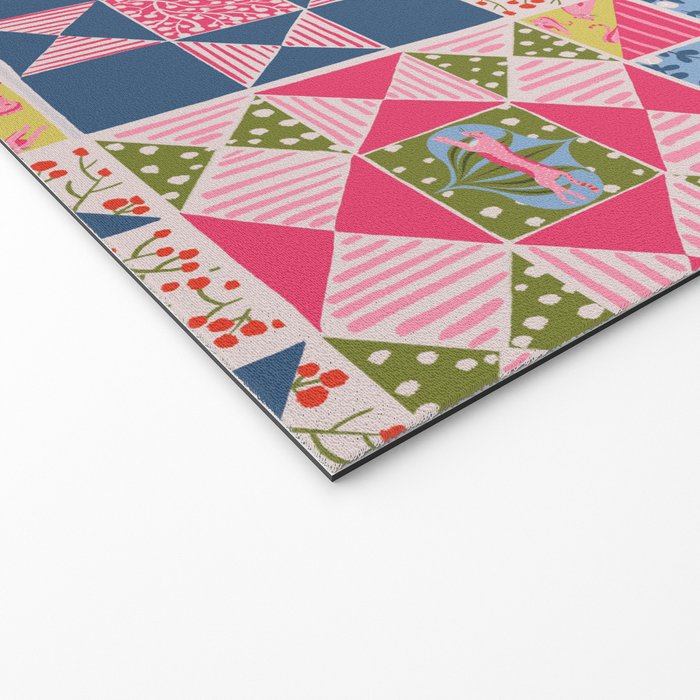 Modern Preppy Leopard Cat Jungle Oasis Welcome Mat Gallery Image 2