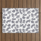 Bunny Poses Outdoor Rug Gallery Image 1