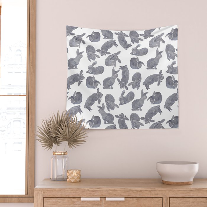 Bunny Poses Wall Tapestry Gallery Image 2