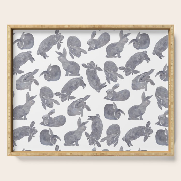 Bunny Poses Serving Tray Gallery Image 1