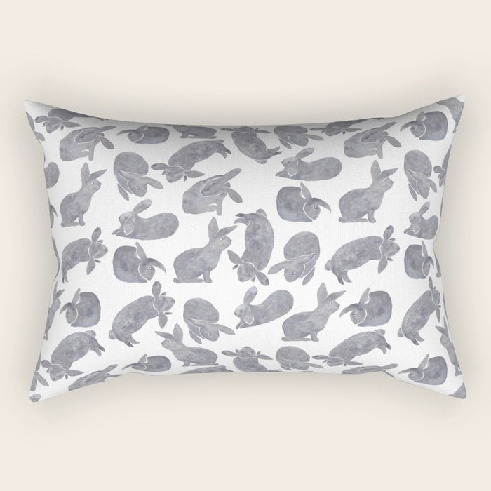 Bunny Poses Rectangular Pillow Gallery Image 2