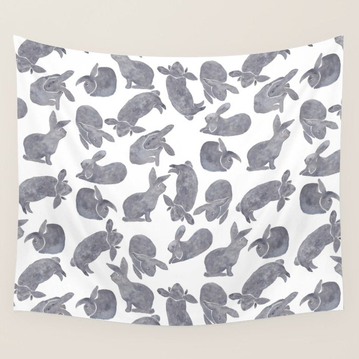 Bunny Poses Wall Tapestry