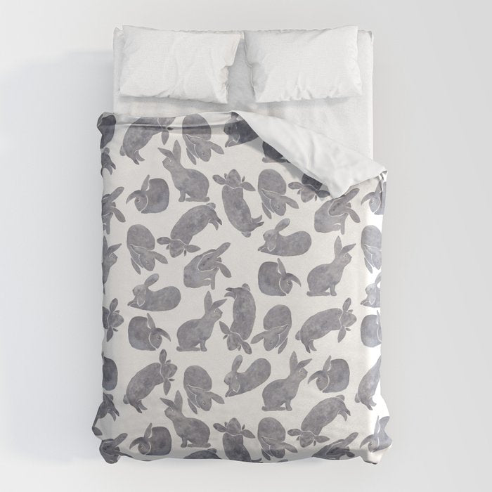 Bunny Poses Duvet Cover