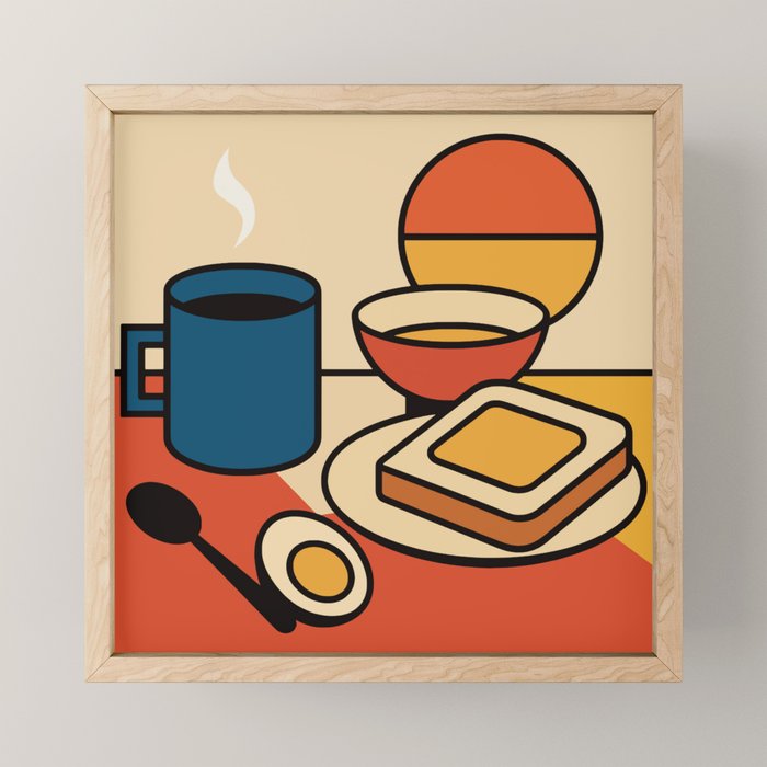 Colorful Breakfast Setup Mini Art Print Gallery Image 1