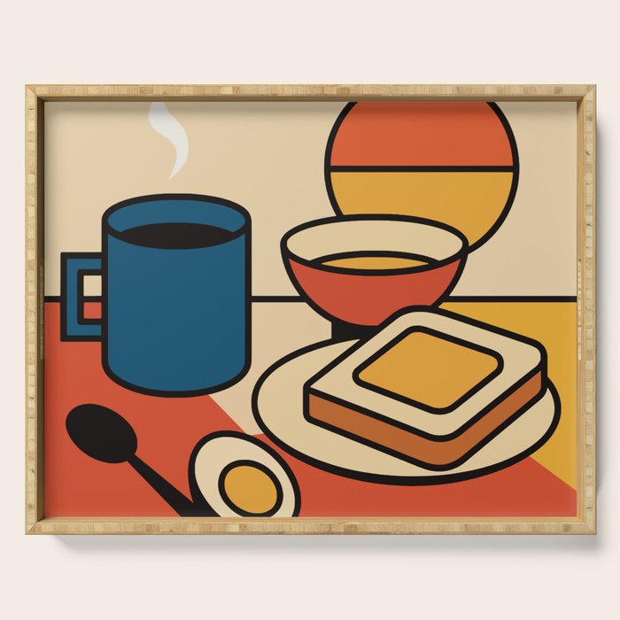 Colorful Breakfast Setup Serving Tray Gallery Image 1