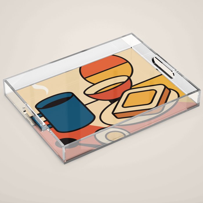 Colorful Breakfast Setup Acrylic Tray Gallery Image 1