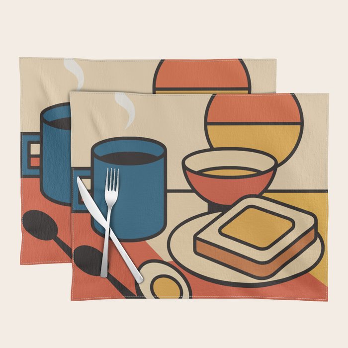 Colorful Breakfast Setup Placemat Gallery Image 1