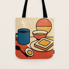 Colorful Breakfast Setup Tote Bag Gallery Image 1