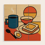 Colorful Breakfast Setup Wood Wall Art Gallery Image 1