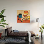 Colorful Breakfast Setup Wood Wall Art Gallery Image 2