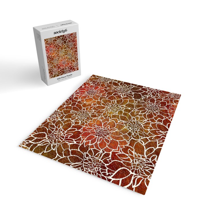 Dahlia Flower Pattern 18 Jigsaw Puzzle Gallery Image 2