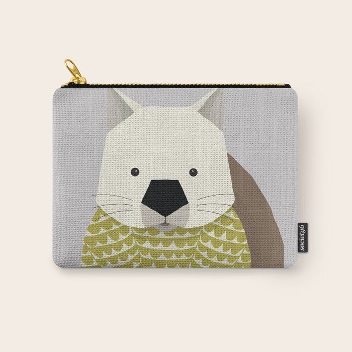 Whimsical Wombat Carry All Pouch Gallery Image 1