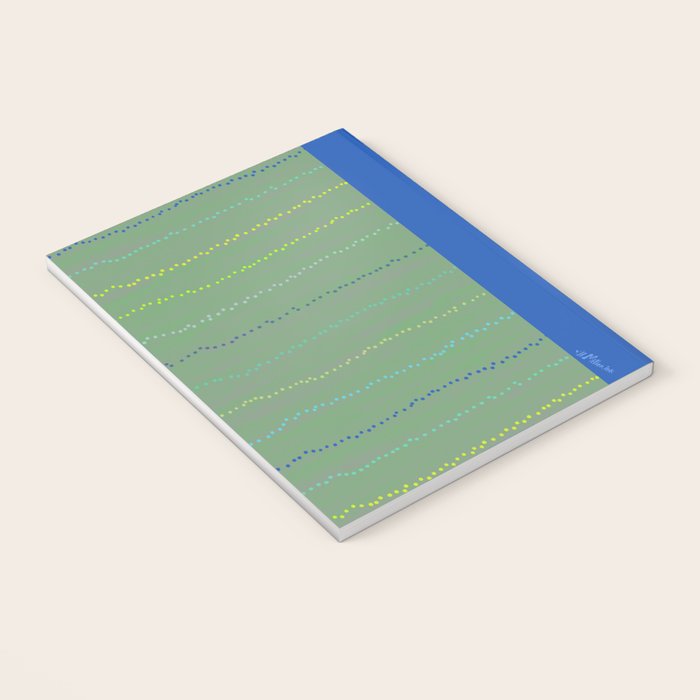Minimal Doodle Dots in Sage Green Notebook Gallery Image 3