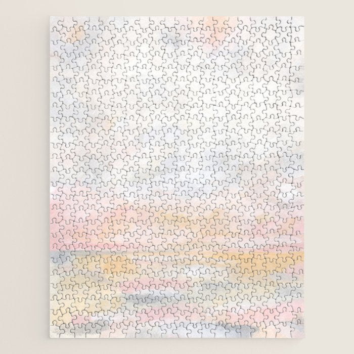 Ecstatic - Pink and Yellow Pastel Seascape Jigsaw Puzzle Gallery Image 1
