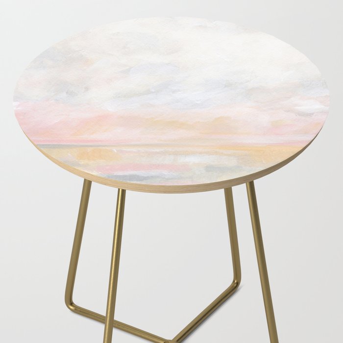 Ecstatic - Pink and Yellow Pastel Seascape Side Table Gallery Image 2