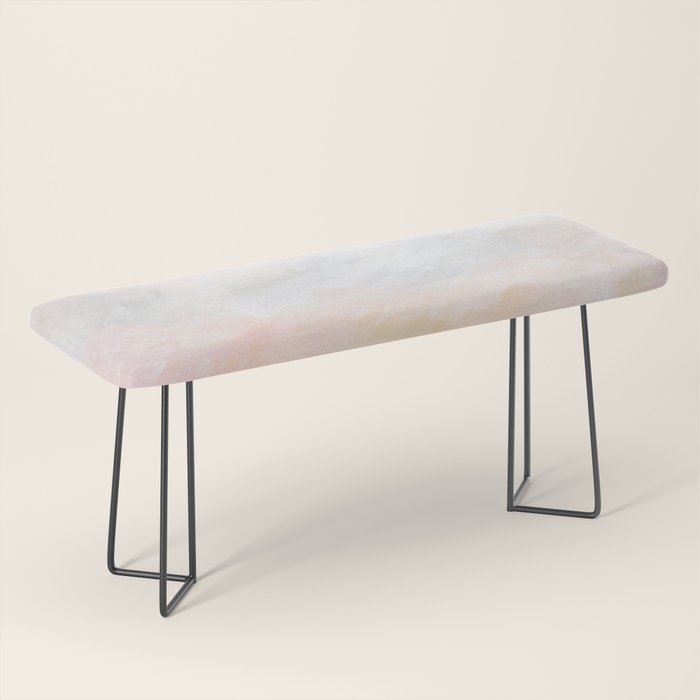 Ecstatic - Pink and Yellow Pastel Seascape Bench Gallery Image 1