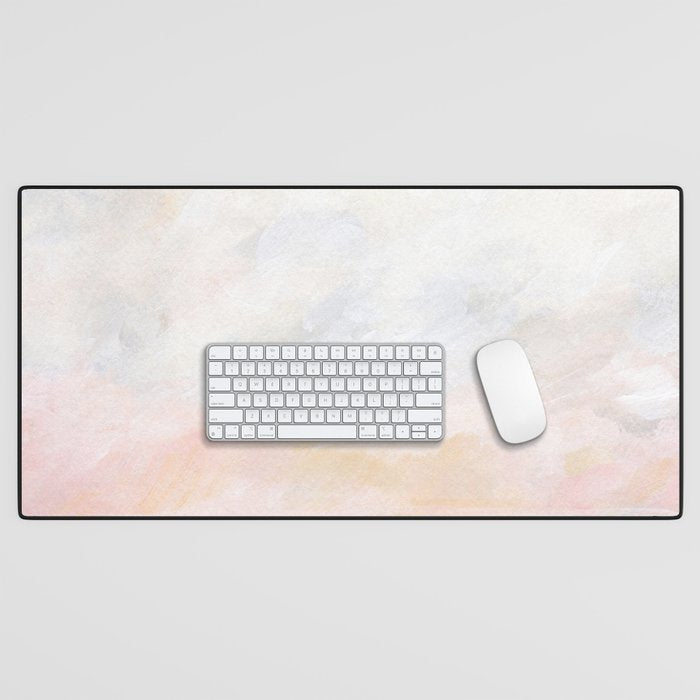 Ecstatic - Pink and Yellow Pastel Seascape Desk Mat Gallery Image 1
