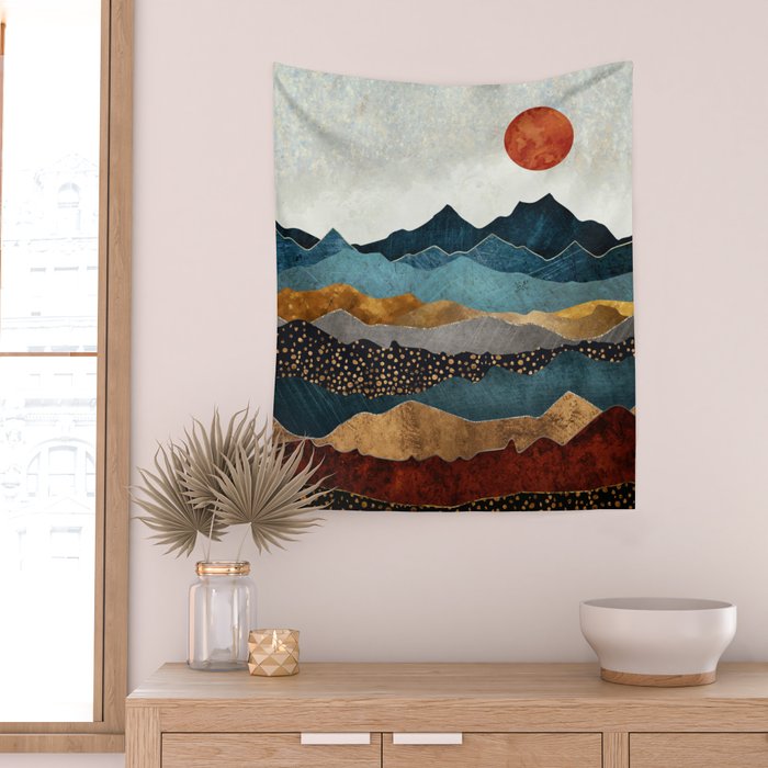 Amber Dusk Wall Tapestry Gallery Image 2