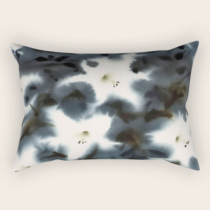 Midnight Lilies Rectangular Pillow Gallery Image 2