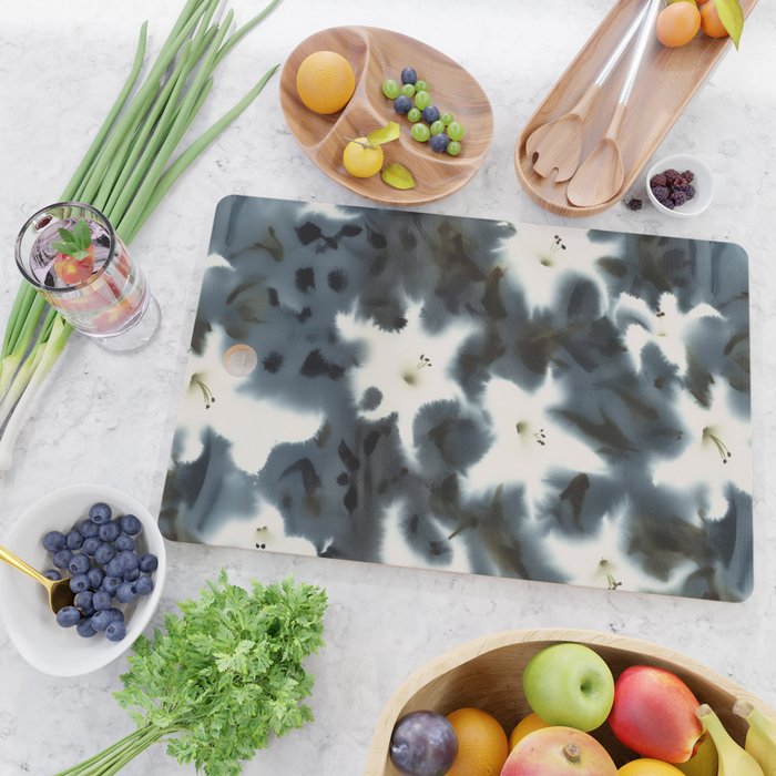 Midnight Lilies Cutting Board Gallery Image 2