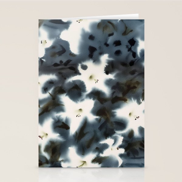Midnight Lilies Stationery Card Gallery Image 2