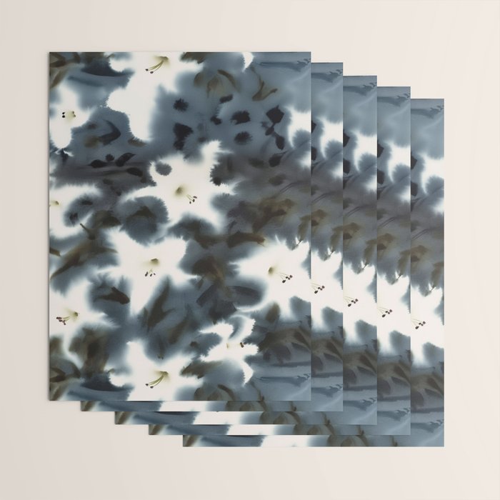 Midnight Lilies Wrapping Paper Gallery Image 3