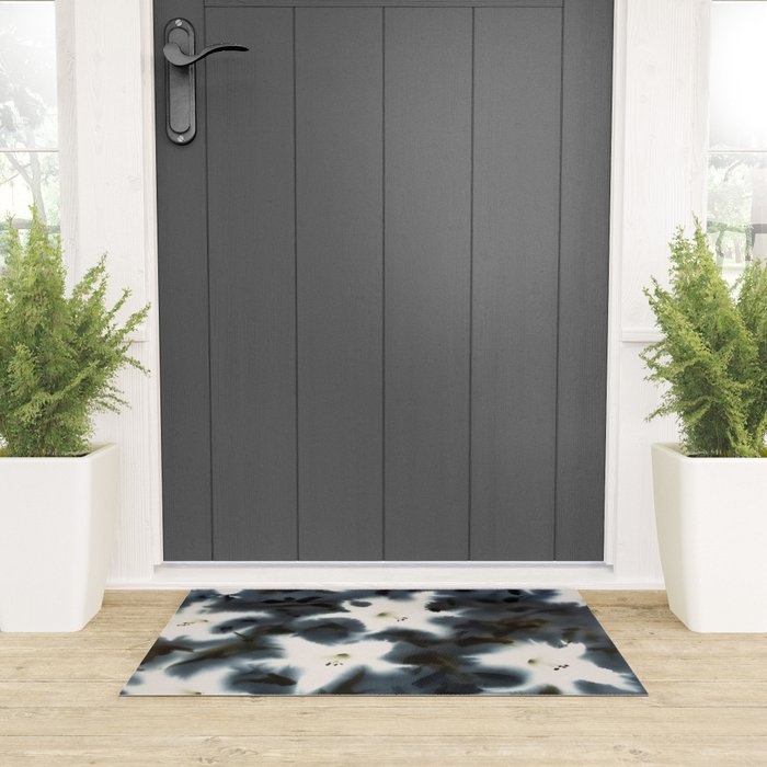 Midnight Lilies Welcome Mat Gallery Image 3