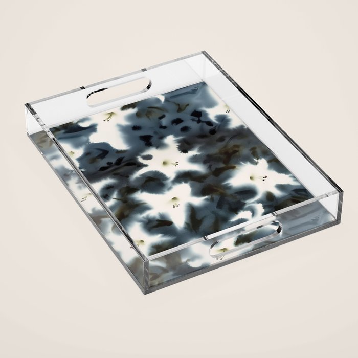 Midnight Lilies Acrylic Tray Gallery Image 1