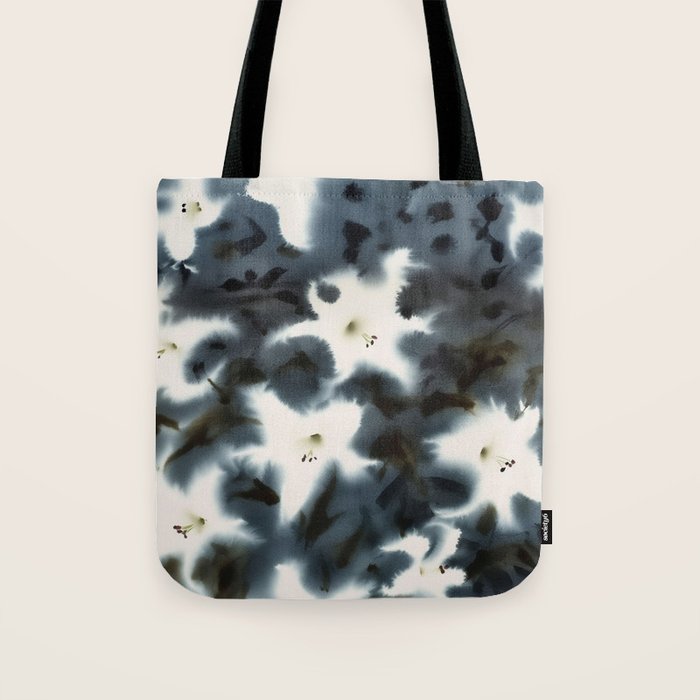 Midnight Lilies Tote Bag Gallery Image 1