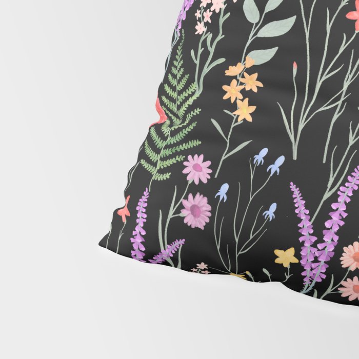 The meadows colorful floral pattern Pillow Sham Gallery Image 4