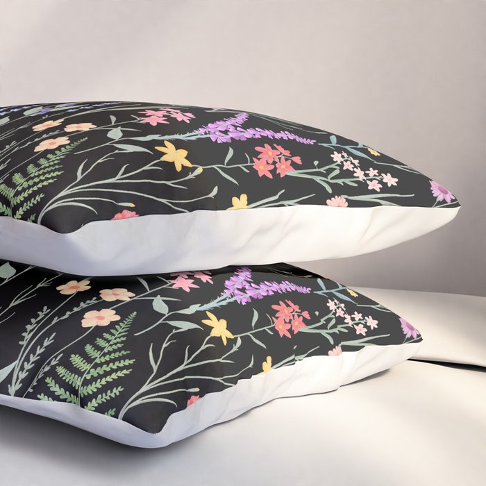 The meadows colorful floral pattern Pillow Sham Gallery Image 3