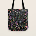 The meadows colorful floral pattern Tote Bag Gallery Image 1