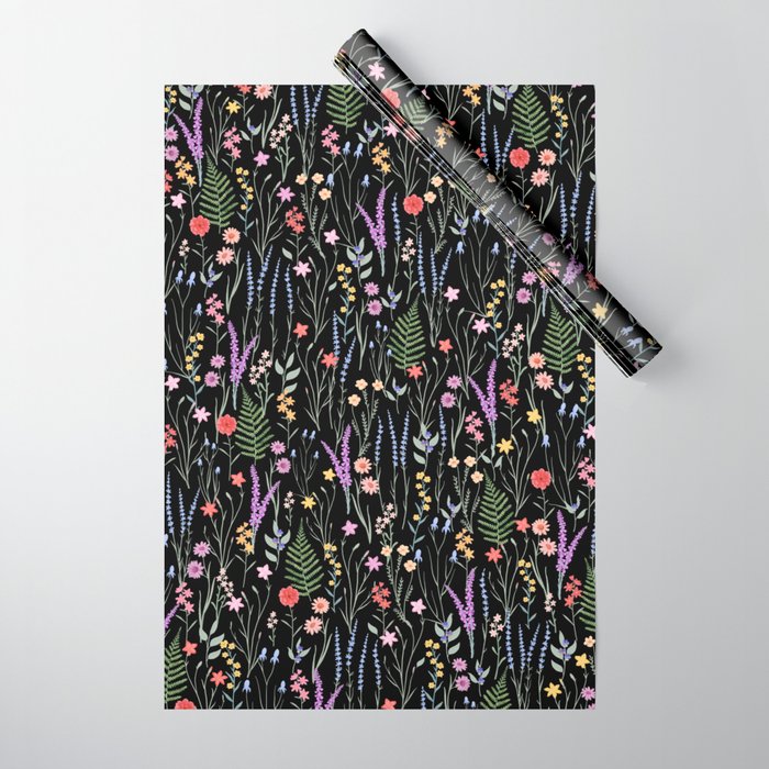 The meadows colorful floral pattern Wrapping Paper Gallery Image 1