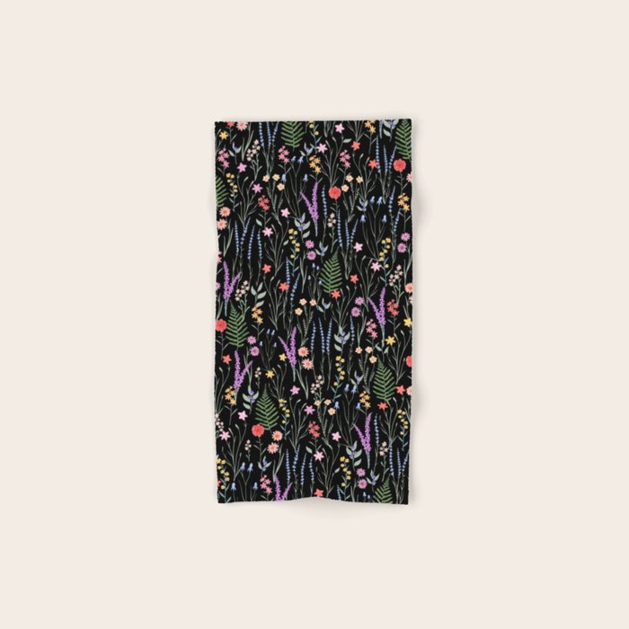 The meadows colorful floral pattern Bath Towel Gallery Image 1