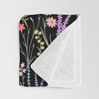 The meadows colorful floral pattern Throw Blanket Gallery Image 3