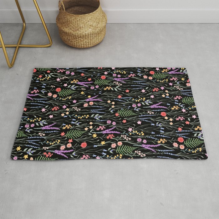 The meadows colorful floral pattern Rug Gallery Image 1