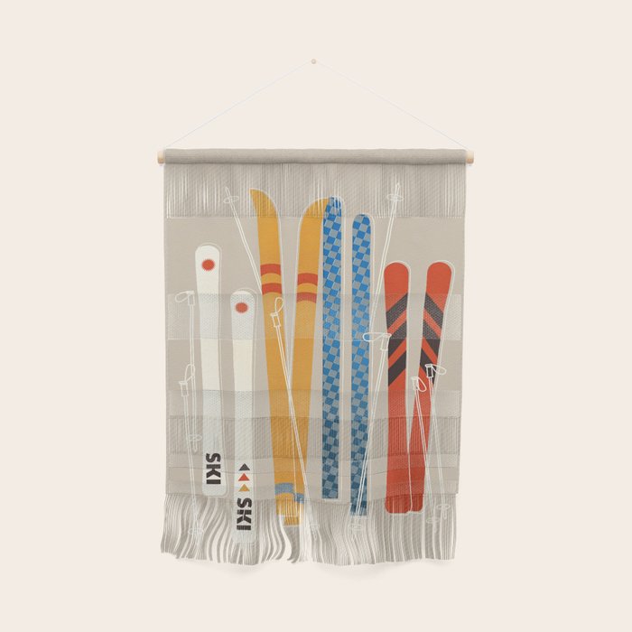 Ski Illustration Wall Hanging Gallery Image 1